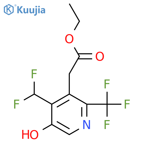 Ethyl 4-(difluoromethyl)-5-hydroxy-2-(trifluoromethyl)pyridine-3-acetate structure