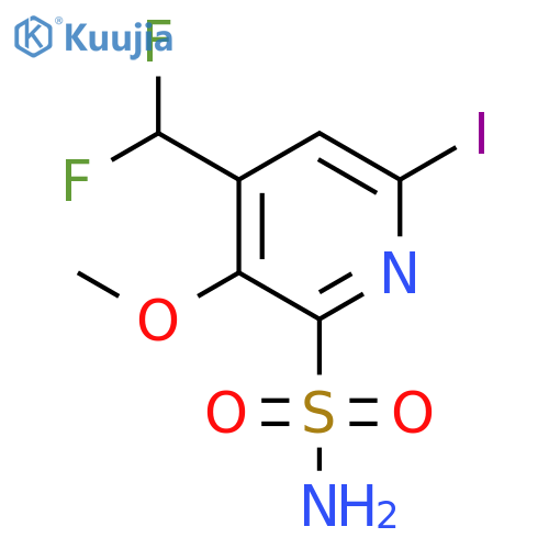 4-(Difluoromethyl)-6-iodo-3-methoxypyridine-2-sulfonamide structure