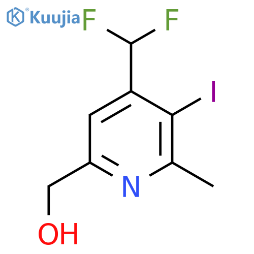 4-(Difluoromethyl)-3-iodo-2-methylpyridine-6-methanol structure