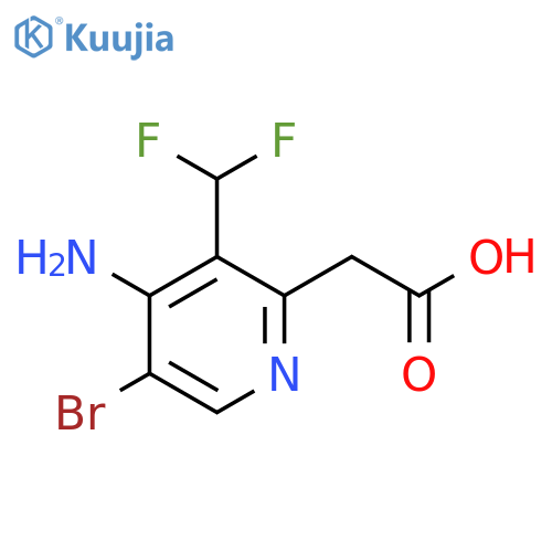 4-Amino-5-bromo-3-(difluoromethyl)pyridine-2-acetic acid structure