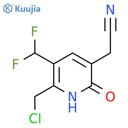 2-(Chloromethyl)-3-(difluoromethyl)-6-hydroxypyridine-5-acetonitrile structure