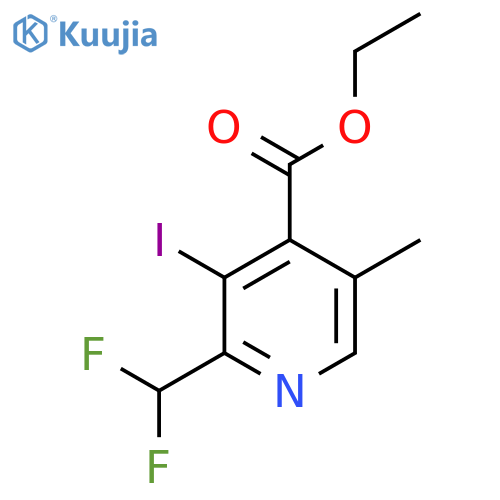 Ethyl 2-(difluoromethyl)-3-iodo-5-methylpyridine-4-carboxylate structure