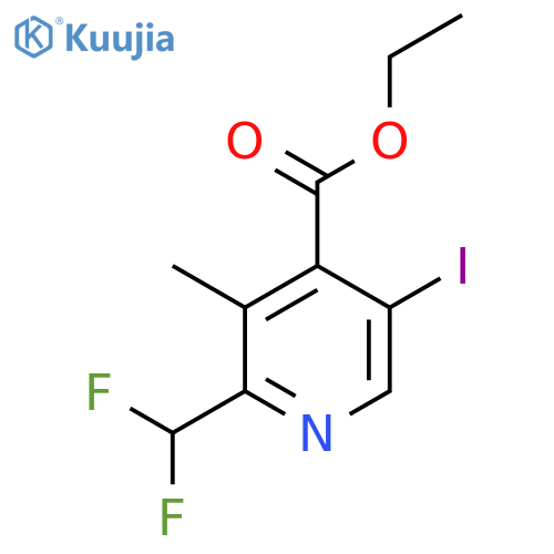 Ethyl 2-(difluoromethyl)-5-iodo-3-methylpyridine-4-carboxylate structure