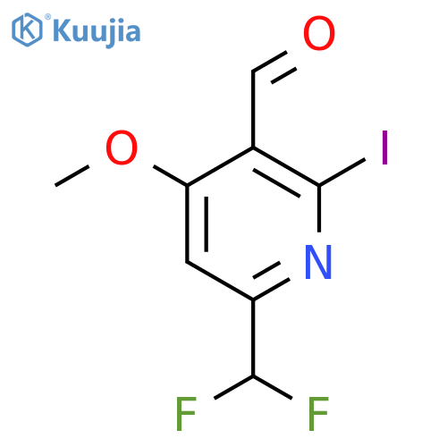 6-(Difluoromethyl)-2-iodo-4-methoxypyridine-3-carboxaldehyde structure
