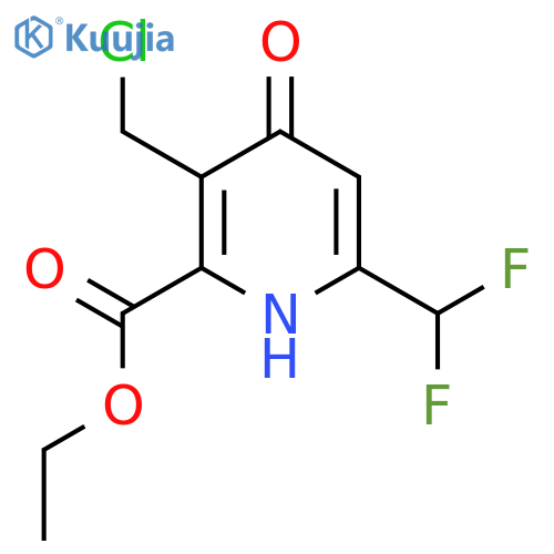 Ethyl 3-(chloromethyl)-6-(difluoromethyl)-4-hydroxypyridine-2-carboxylate structure