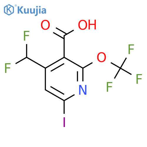 4-(Difluoromethyl)-6-iodo-2-(trifluoromethoxy)pyridine-3-carboxylic acid structure