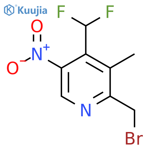 2-(Bromomethyl)-4-(difluoromethyl)-3-methyl-5-nitropyridine structure