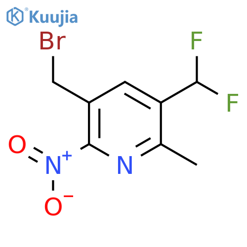 3-(Bromomethyl)-5-(difluoromethyl)-6-methyl-2-nitropyridine structure