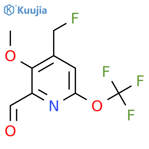 4-(Fluoromethyl)-3-methoxy-6-(trifluoromethoxy)pyridine-2-carboxaldehyde structure