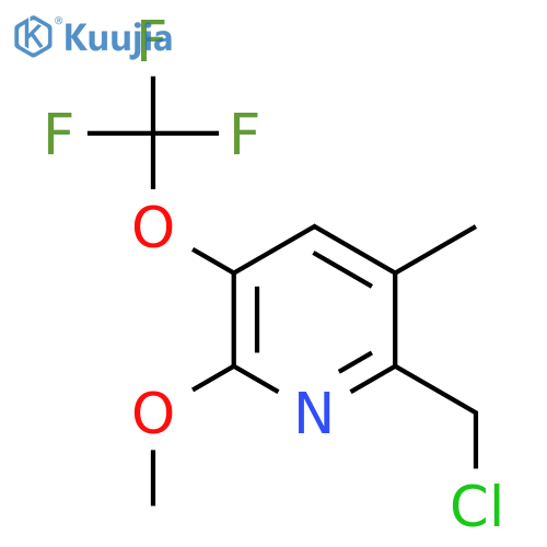 2-(Chloromethyl)-6-methoxy-3-methyl-5-(trifluoromethoxy)pyridine structure