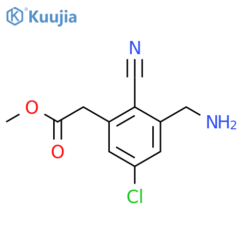 Methyl 3-aminomethyl-5-chloro-2-cyanophenylacetate structure