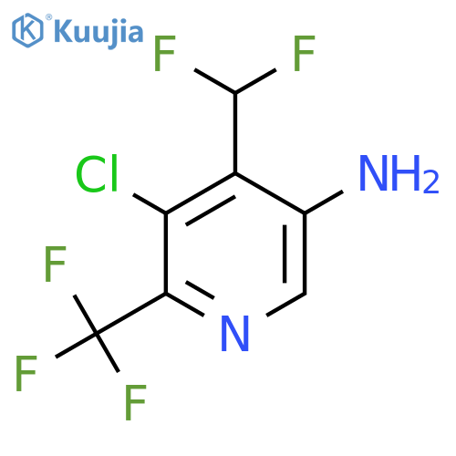 5-Amino-3-chloro-4-(difluoromethyl)-2-(trifluoromethyl)pyridine structure