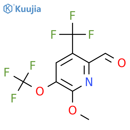 2-Methoxy-3-(trifluoromethoxy)-5-(trifluoromethyl)pyridine-6-carboxaldehyde structure