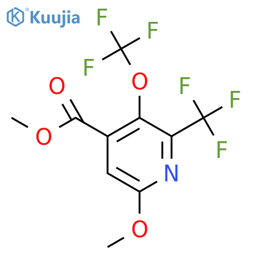 Methyl 6-methoxy-3-(trifluoromethoxy)-2-(trifluoromethyl)pyridine-4-carboxylate structure