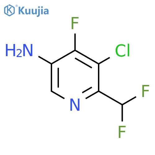 5-Amino-3-chloro-2-(difluoromethyl)-4-fluoropyridine structure