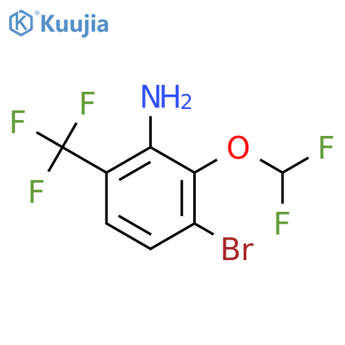 3-Bromo-2-difluoromethoxy-6-(trifluoromethyl)aniline structure