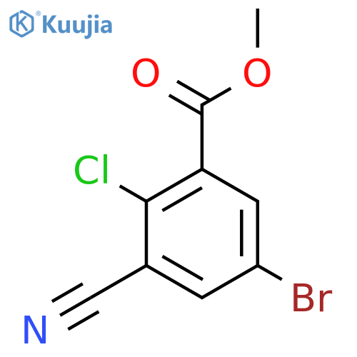 Methyl 5-bromo-2-chloro-3-cyanobenzoate structure