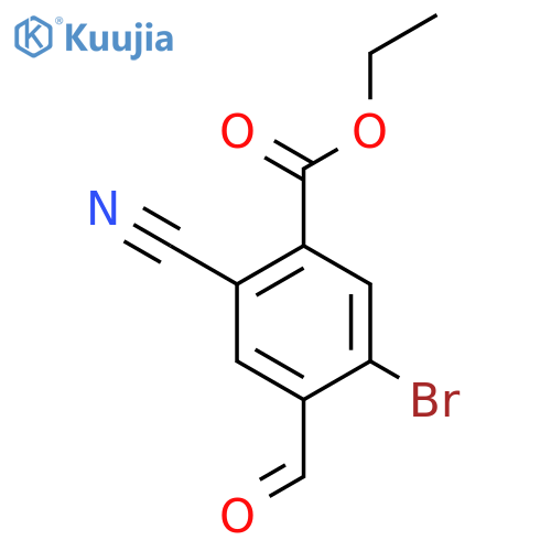 Ethyl 5-bromo-2-cyano-4-formylbenzoate structure
