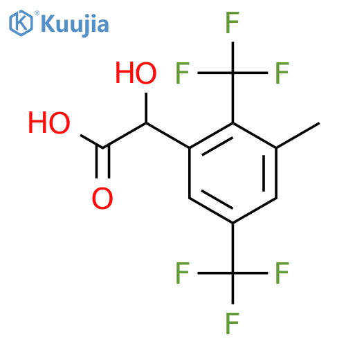 2,5-Bis(trifluoromethyl)-3-methylmandelic acid structure