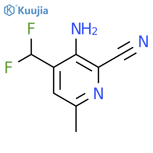 3-Amino-2-cyano-4-(difluoromethyl)-6-methylpyridine structure