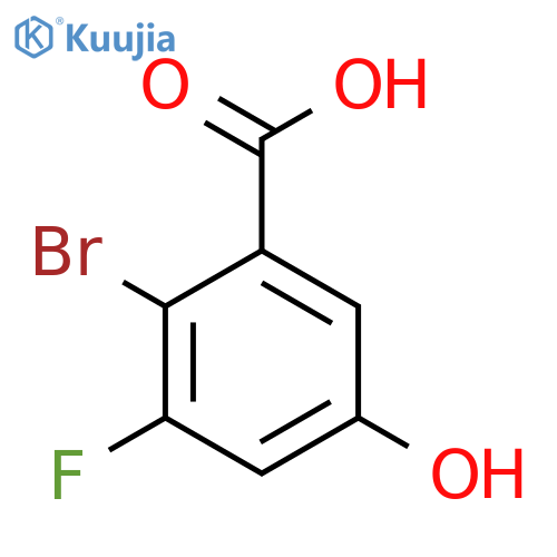 2-Bromo-3-fluoro-5-hydroxybenzoic acid structure