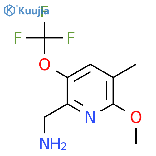 2-(Aminomethyl)-6-methoxy-5-methyl-3-(trifluoromethoxy)pyridine structure