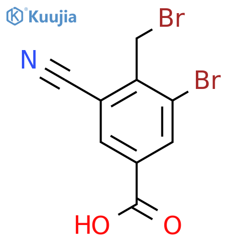 3-Bromo-4-bromomethyl-5-cyanobenzoic acid structure