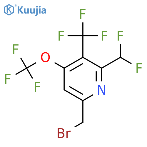 6-(Bromomethyl)-2-(difluoromethyl)-4-(trifluoromethoxy)-3-(trifluoromethyl)pyridine structure