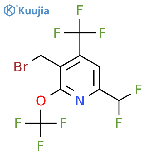 3-(Bromomethyl)-6-(difluoromethyl)-2-(trifluoromethoxy)-4-(trifluoromethyl)pyridine structure