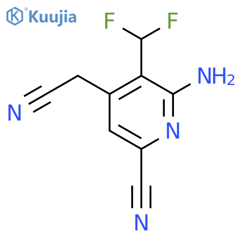 2-Amino-6-cyano-3-(difluoromethyl)pyridine-4-acetonitrile structure