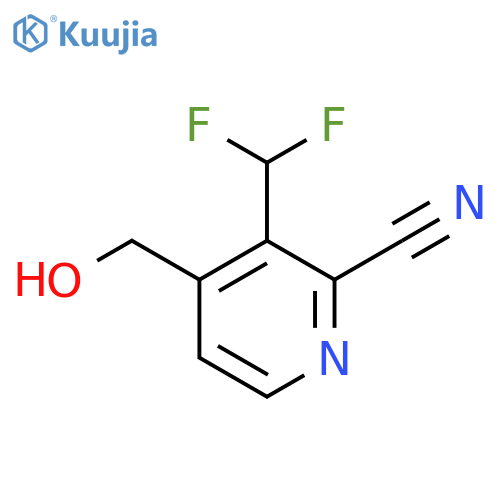2-Cyano-3-(difluoromethyl)pyridine-4-methanol structure