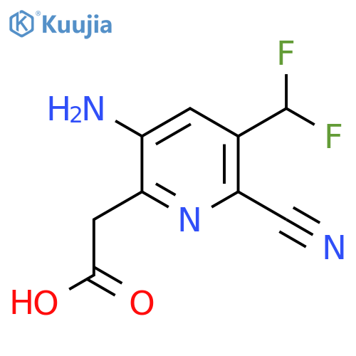5-Amino-2-cyano-3-(difluoromethyl)pyridine-6-acetic acid structure