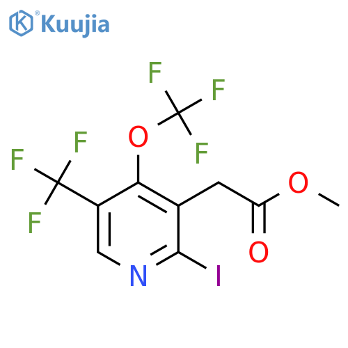 Methyl 2-iodo-4-(trifluoromethoxy)-5-(trifluoromethyl)pyridine-3-acetate structure