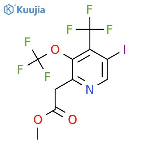 Methyl 5-iodo-3-(trifluoromethoxy)-4-(trifluoromethyl)pyridine-2-acetate structure