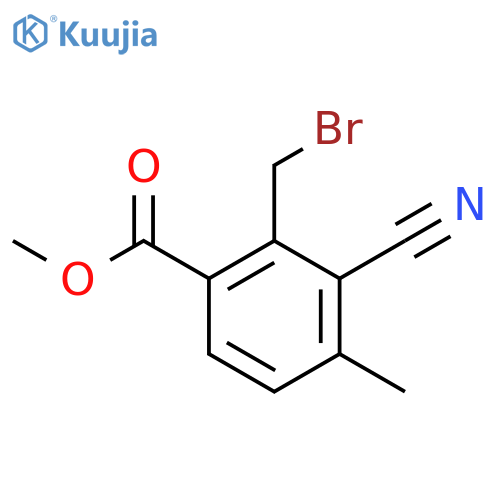Methyl 2-bromomethyl-3-cyano-4-methylbenzoate structure