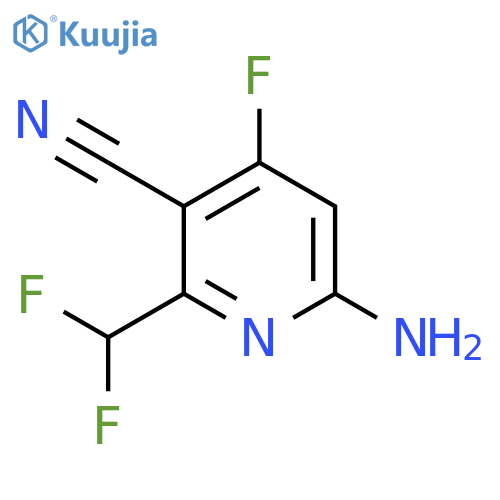 6-Amino-3-cyano-2-(difluoromethyl)-4-fluoropyridine structure