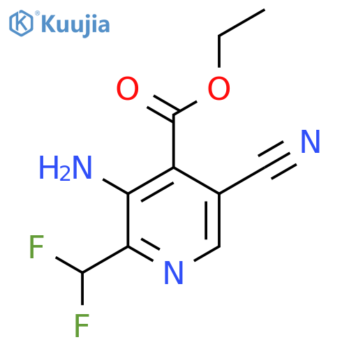 Ethyl 3-amino-5-cyano-2-(difluoromethyl)pyridine-4-carboxylate structure