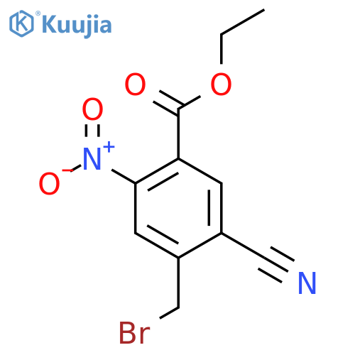 Ethyl 4-bromomethyl-5-cyano-2-nitrobenzoate structure