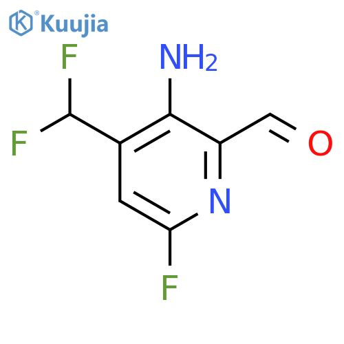 3-Amino-4-(difluoromethyl)-6-fluoropyridine-2-carboxaldehyde structure