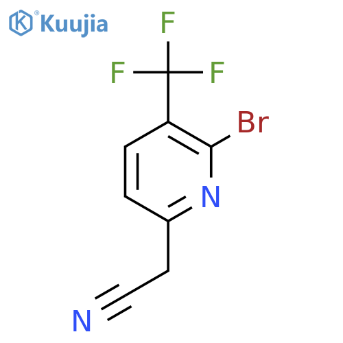 2-Bromo-3-(trifluoromethyl)pyridine-6-acetonitrile structure