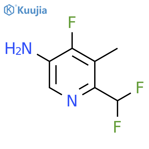 5-Amino-2-(difluoromethyl)-4-fluoro-3-methylpyridine structure