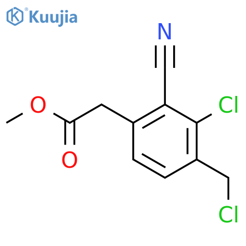 Methyl 3-chloro-4-chloromethyl-2-cyanophenylacetate structure