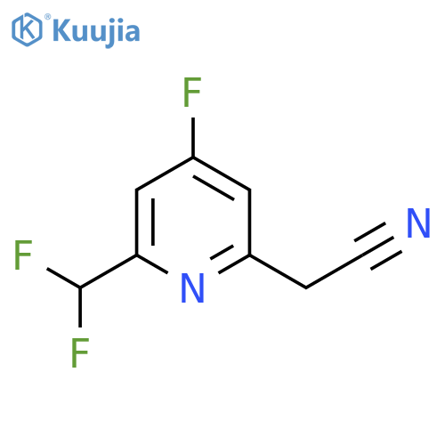 2-(Difluoromethyl)-4-fluoropyridine-6-acetonitrile structure