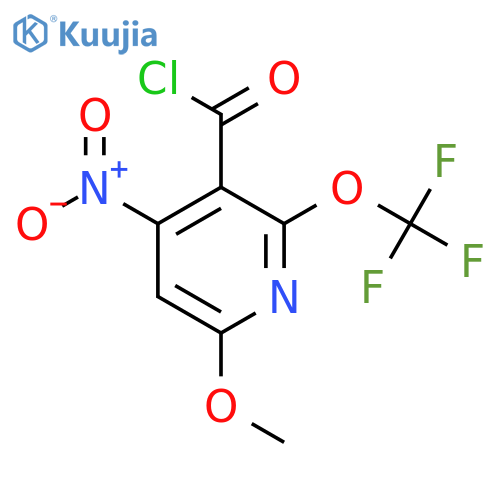 6-Methoxy-4-nitro-2-(trifluoromethoxy)pyridine-3-carbonyl chloride structure