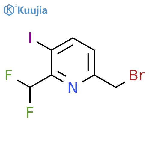 6-(Bromomethyl)-2-(difluoromethyl)-3-iodopyridine structure