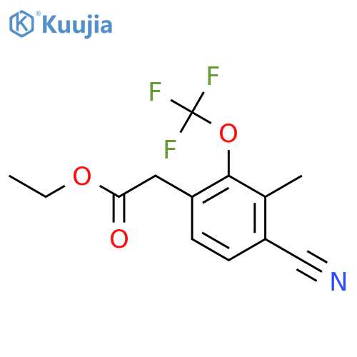 Ethyl 4-cyano-3-methyl-2-(trifluoromethoxy)phenylacetate structure