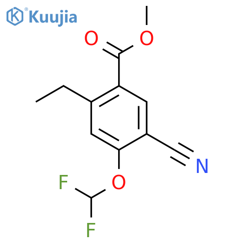 Methyl 5-cyano-4-difluoromethoxy-2-ethylbenzoate structure