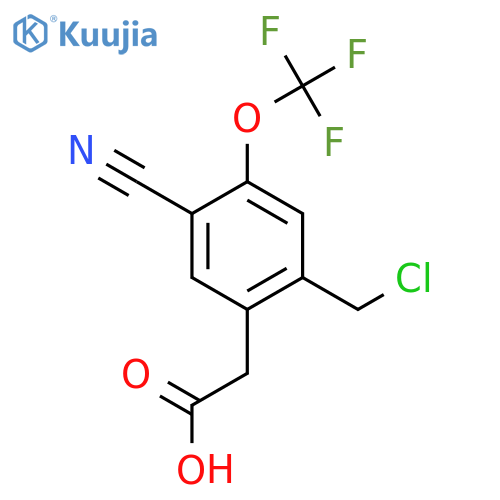2-Chloromethyl-5-cyano-4-(trifluoromethoxy)phenylacetic acid structure
