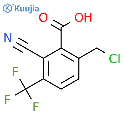 6-Chloromethyl-2-cyano-3-(trifluoromethyl)benzoic acid structure
