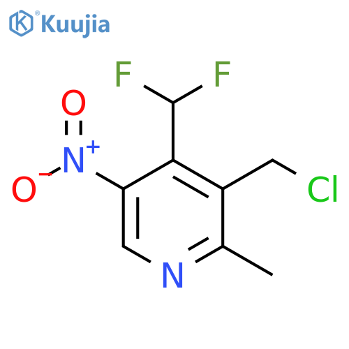 3-(Chloromethyl)-4-(difluoromethyl)-2-methyl-5-nitropyridine structure